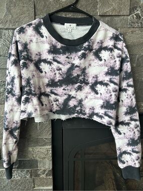Socialite Cropped Tie-Dye Sweatshirt